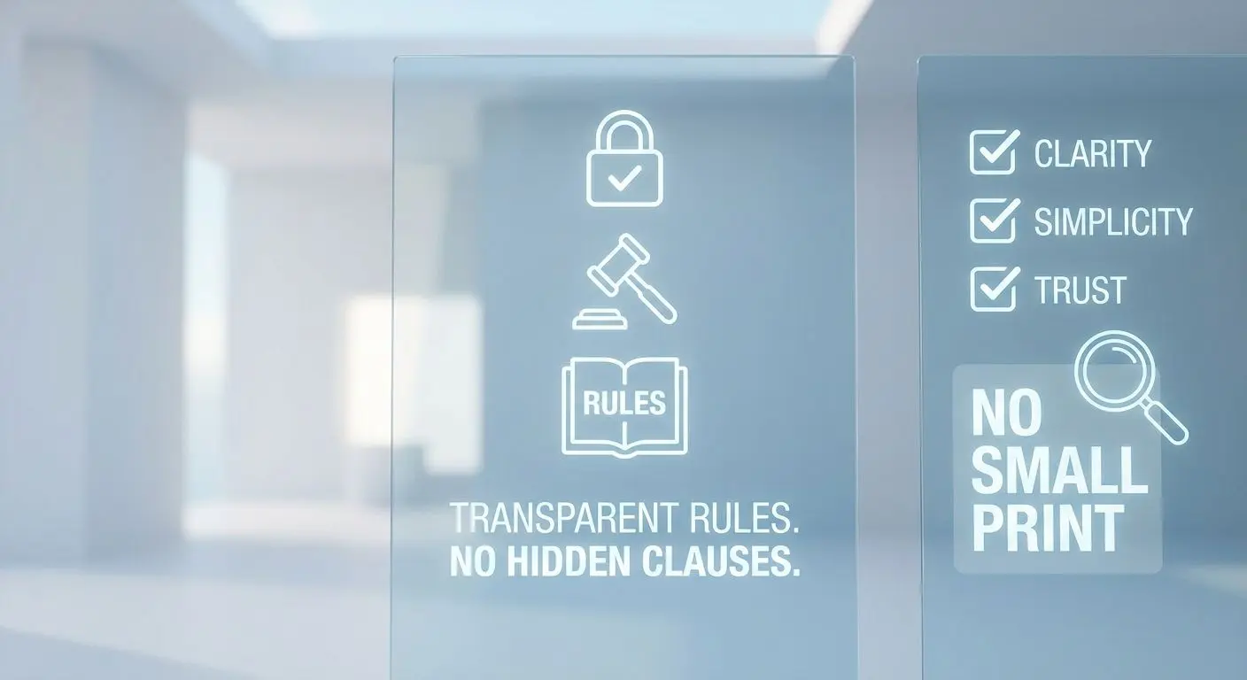 Visualisierung klarer und transparenter Regeln ohne Kleingedrucktes