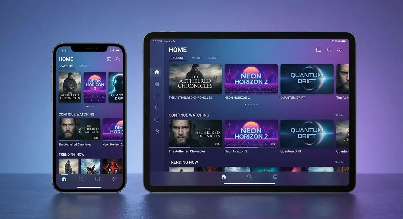 Smartphone und Tablet mit mobiler Plattform-Oberfläche