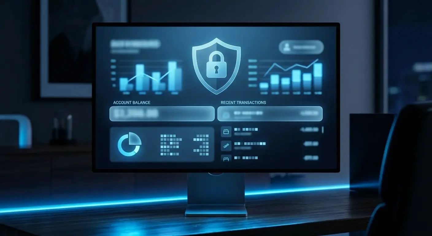 Daten- und Zahlungssicherheit bei Online-Plattformen Abstrakte Darstellung von Daten- und Zahlungssicherheit