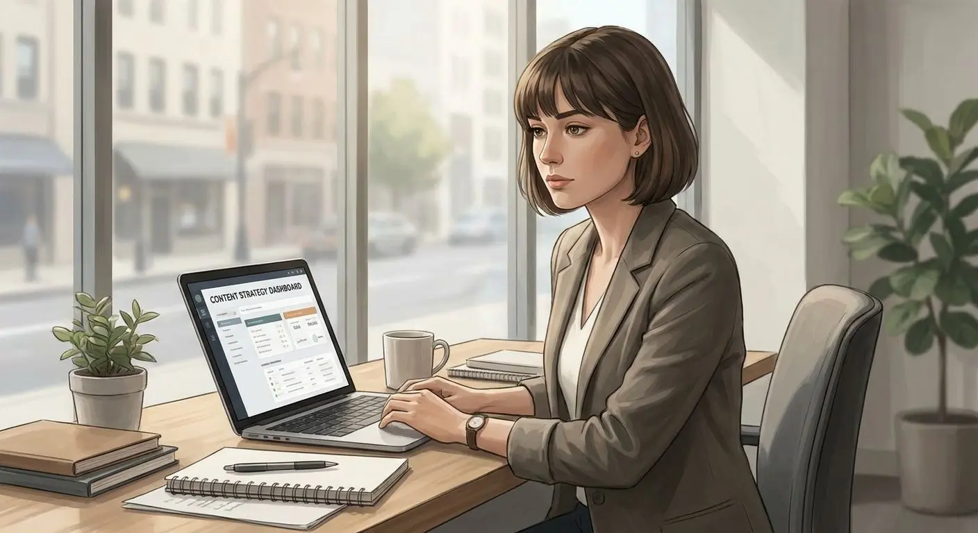 Professioneller Autoren-Avatar in neutralem Arbeitsumfeld